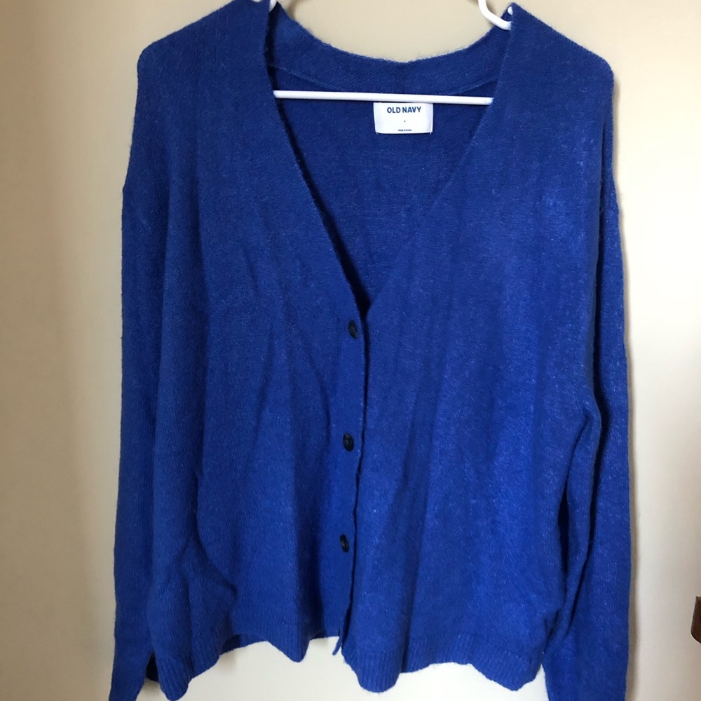 Royal Blue Buttoned Cardigan - Old Navy - L